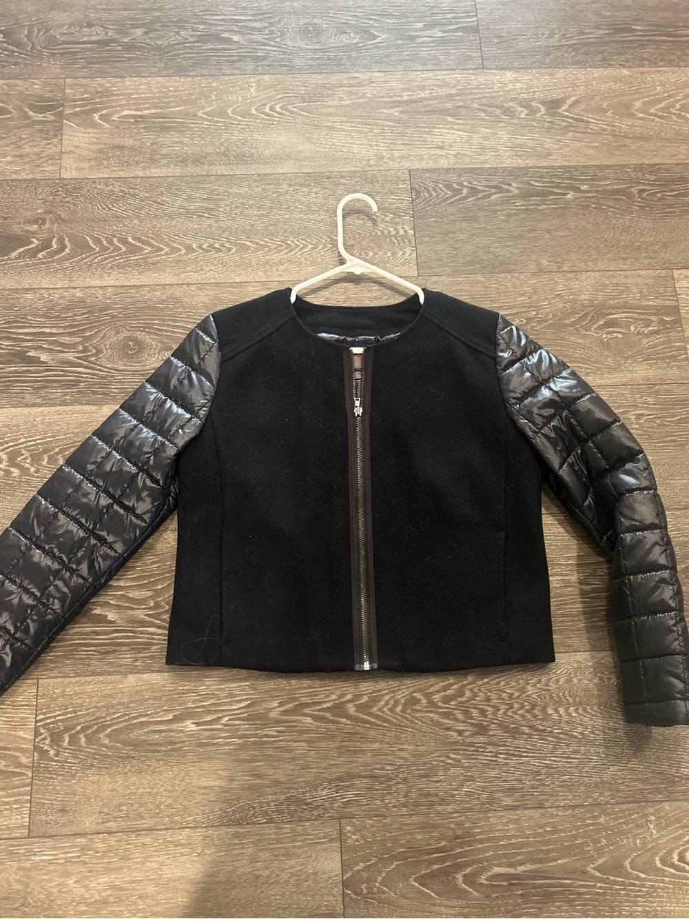 GAP Black Jacket with Quilted Sleeves